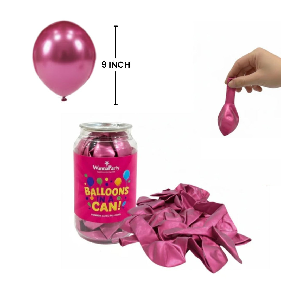 Chrome Hot Pink Premium Latex Balloons 10" - 20PC