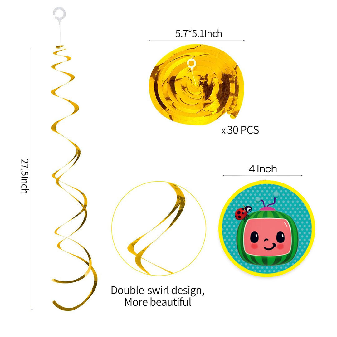 Coco Melon Swirl Decor - 12PC