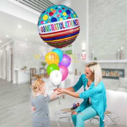 Congrtulations Hologrpahic Sparkle Balloon 18" S55