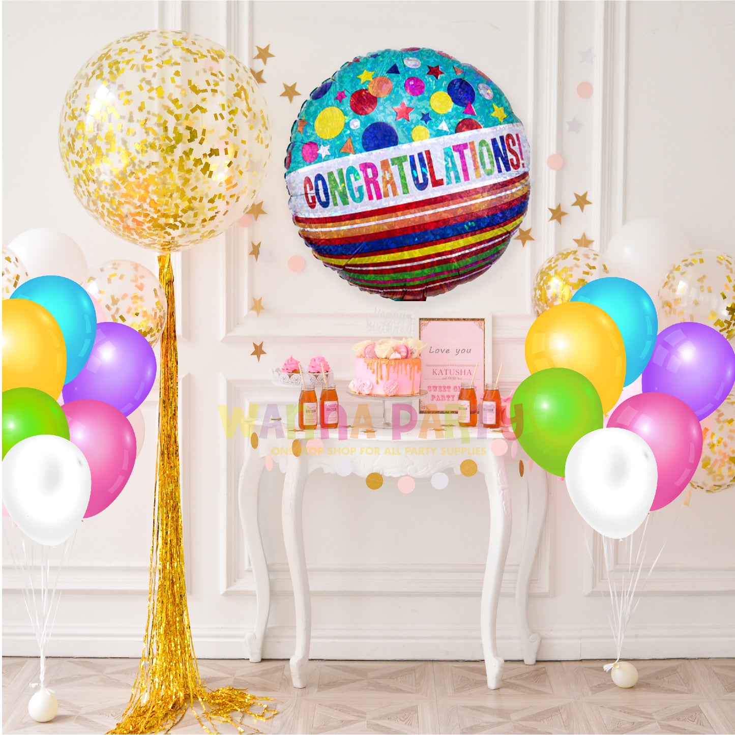 Congrtulations Hologrpahic Sparkle Balloon 18" S55