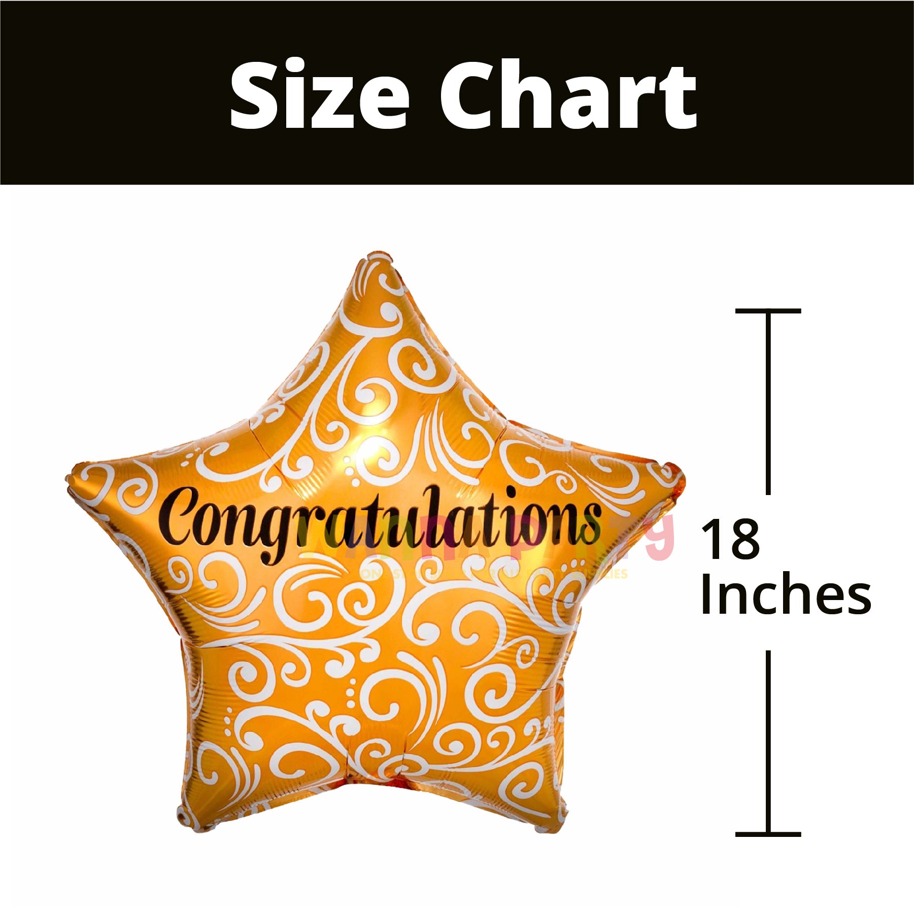 Congratulations Star Shaped Balloon 18"