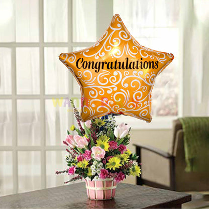 Congratulations Star Shaped Balloon 18"