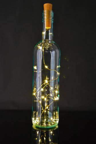 Copper Wire Fairy LED String Lights with Bottle Co