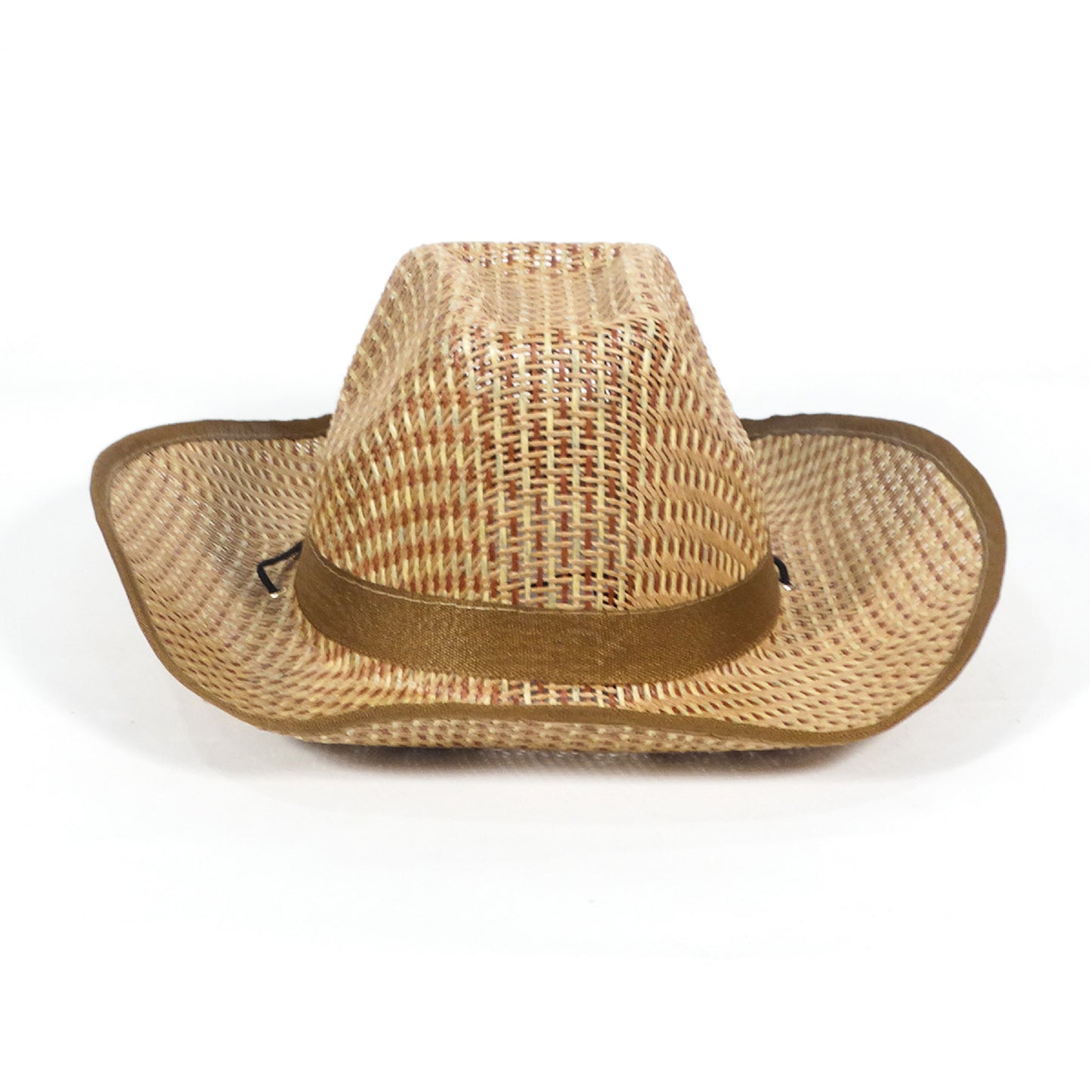 Cowboy Beach Hat with Brown Ribbon