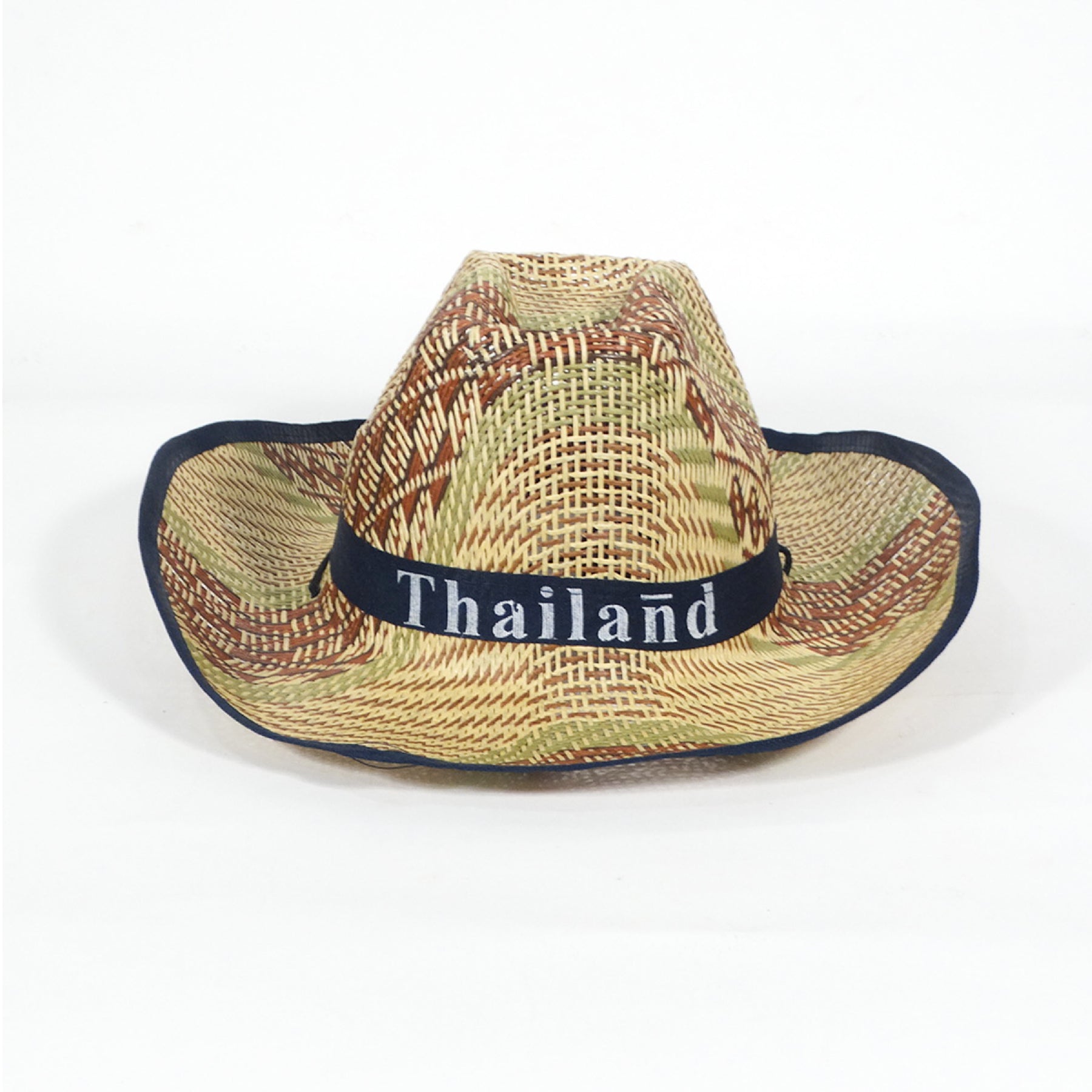 Cowboy Beach Hat with Dark Blue Ribbon