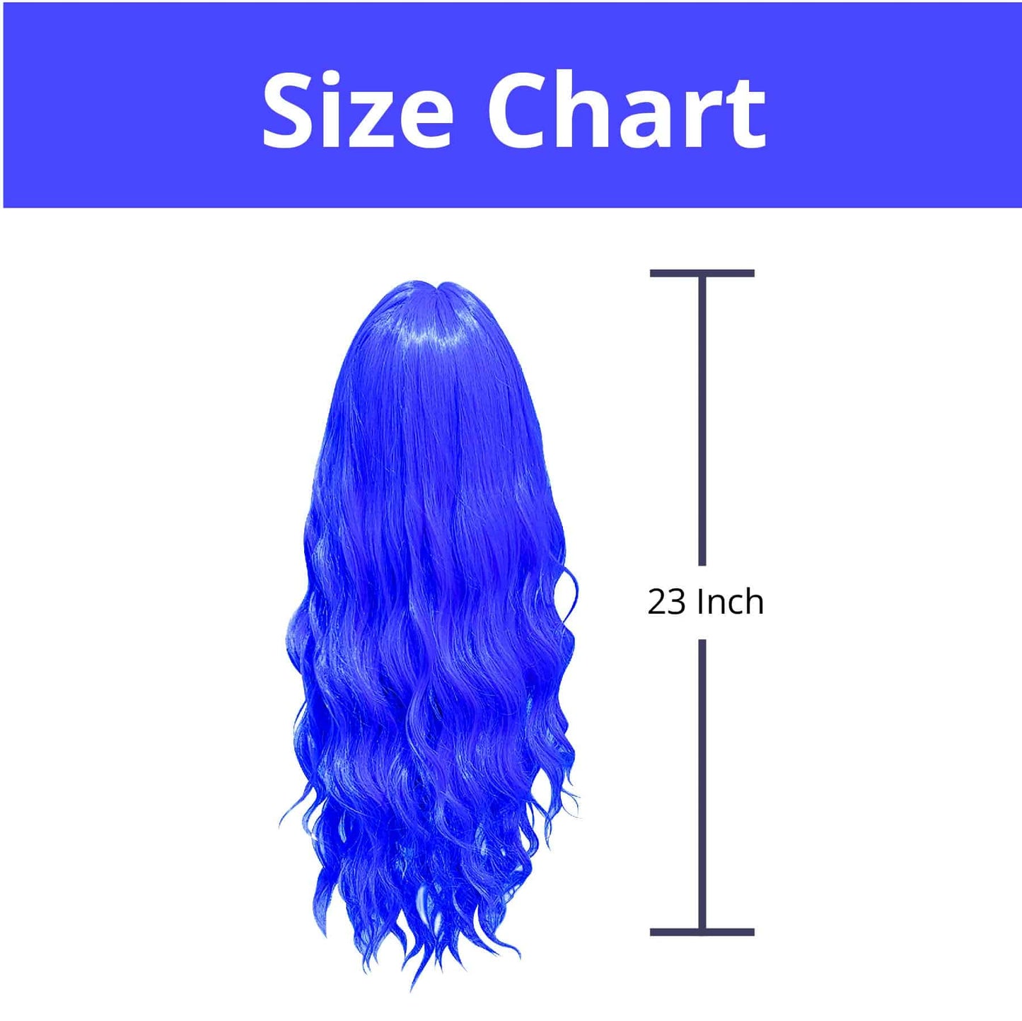 Curly Wigs Long Blue