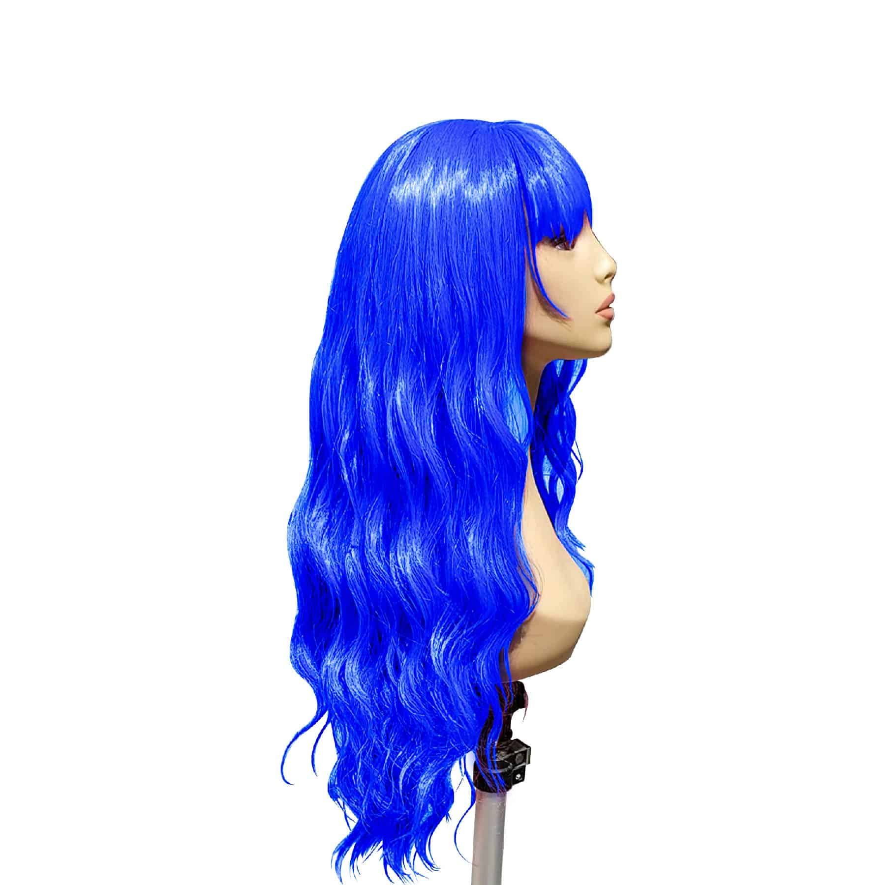 Curly Wigs Long Blue