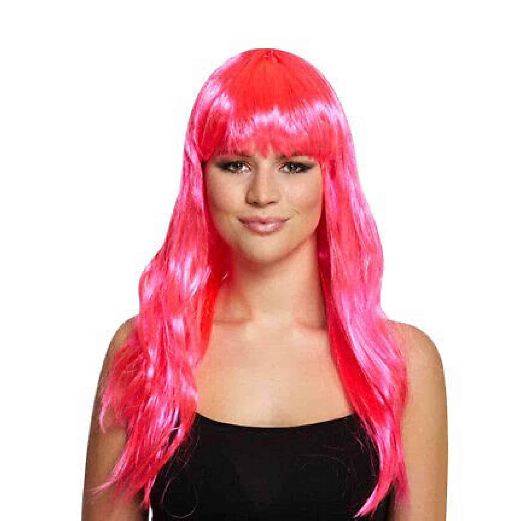 Curly Wigs Long Pink