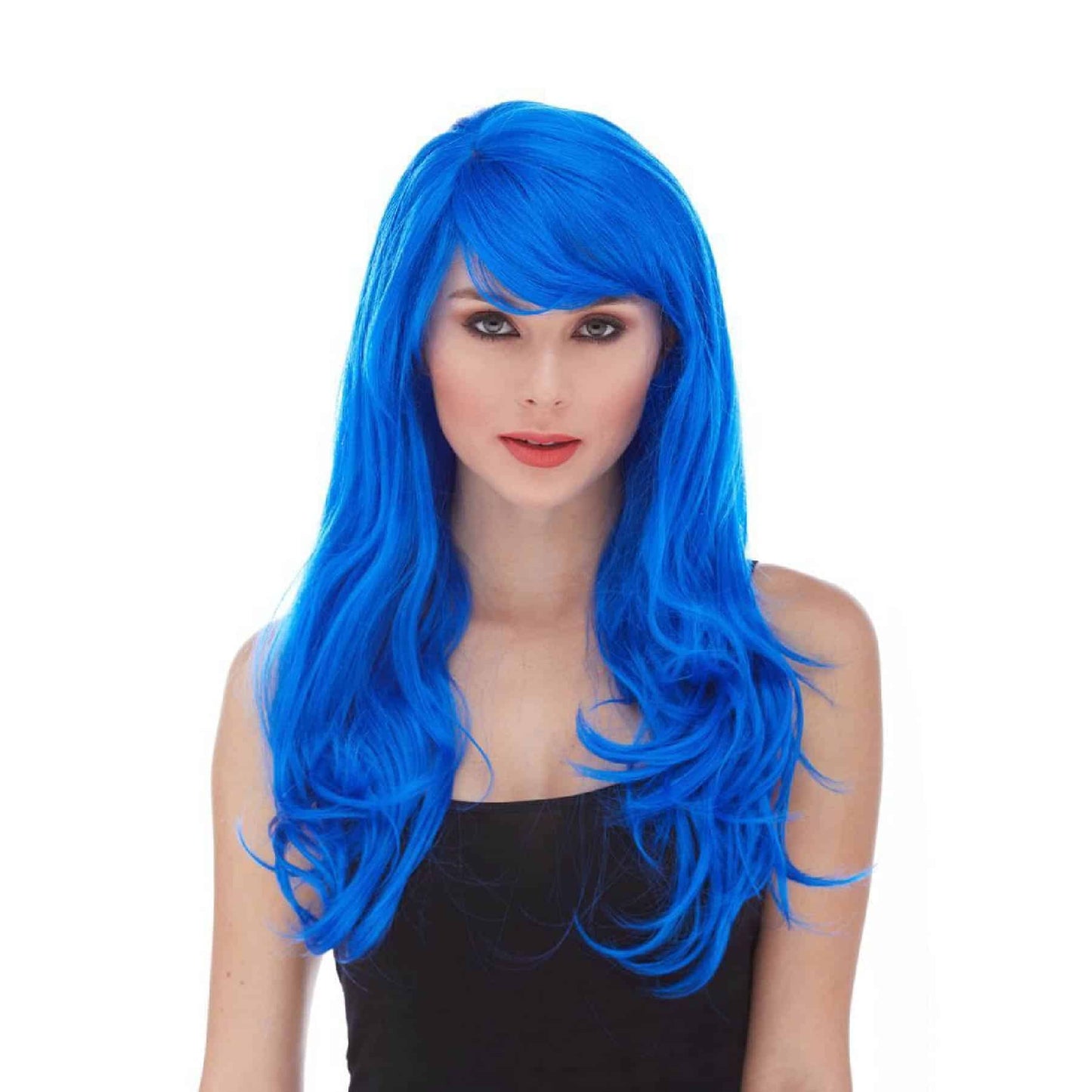 Curly Wigs Long Blue