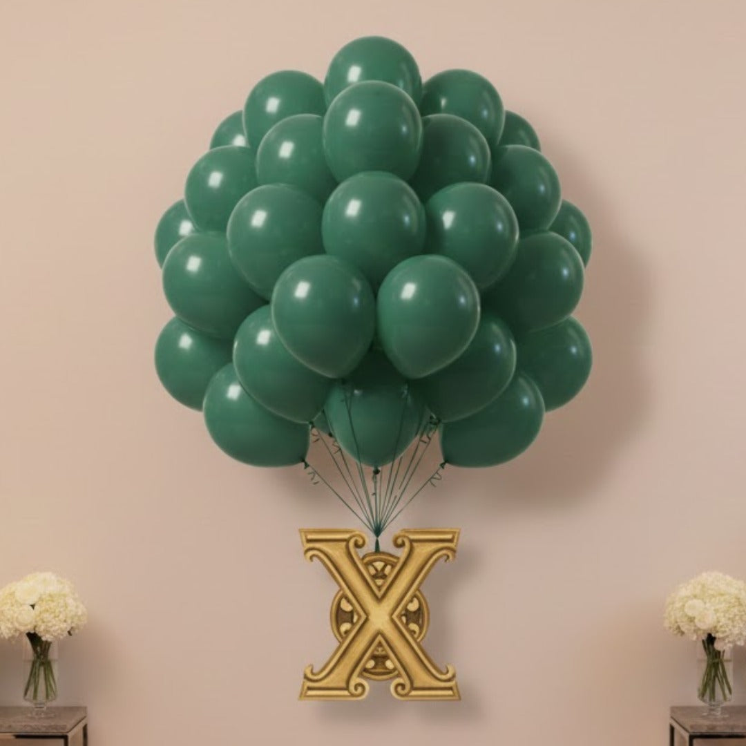 Dark Green Latex Balloons 10" - 20PC