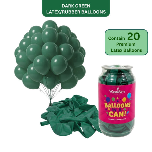 Dark Green Latex Balloons 10" - 20PC