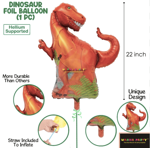 Dinosaur Theme Balloon Set - 5PCBouquet