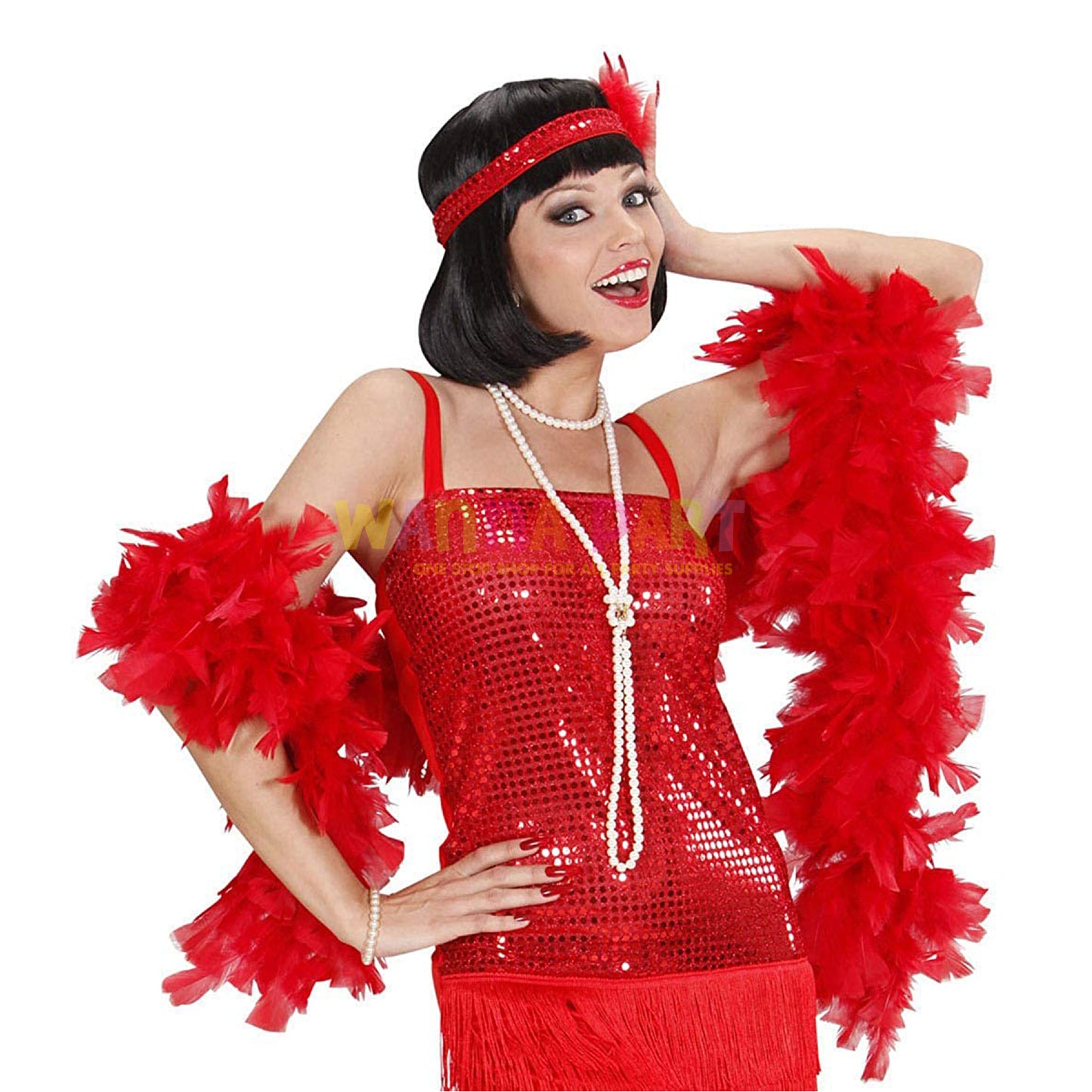 Feather Boa Red