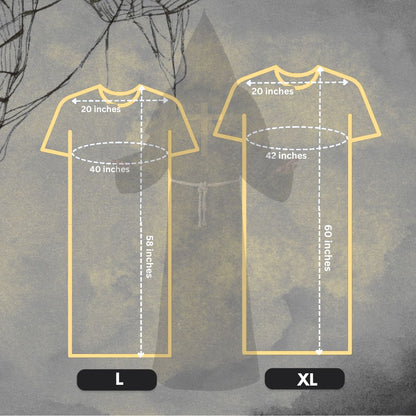 Friar Medieval Hooded Monk Priest Adult Robe Costume with  Cross Sign and Rope