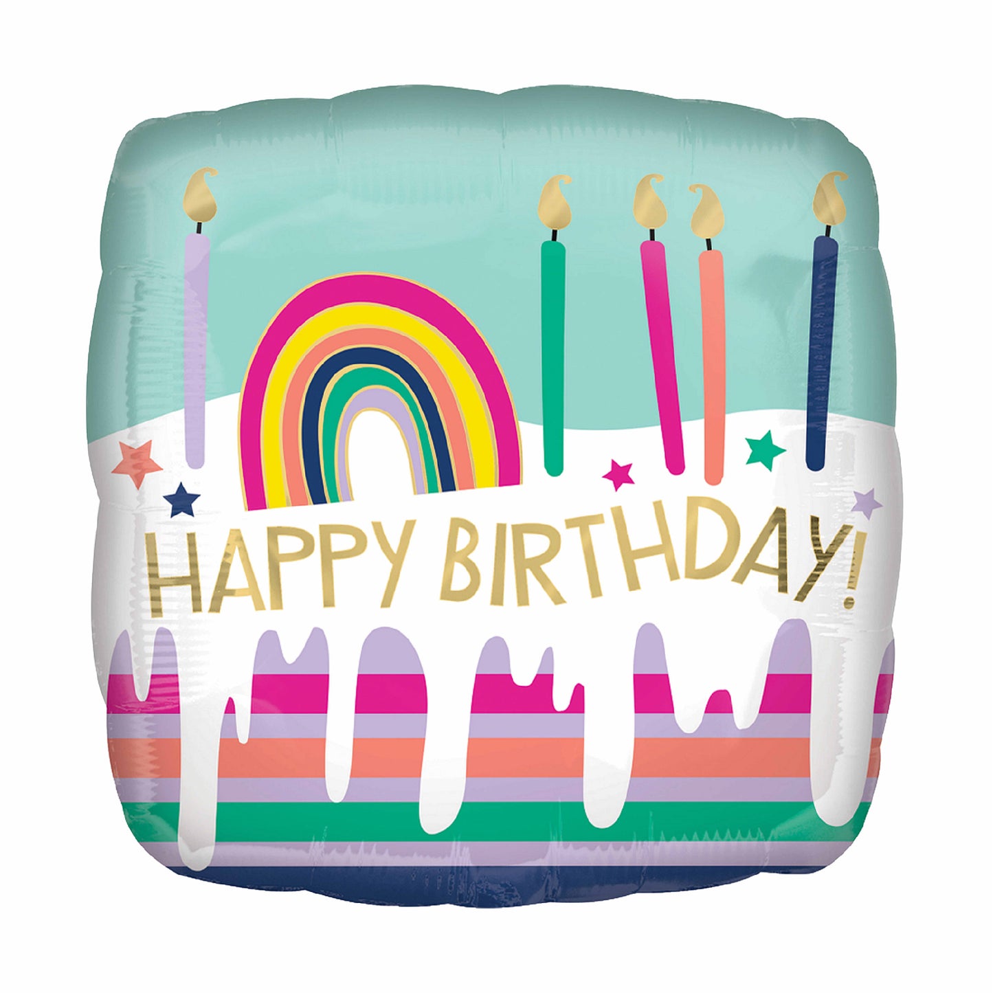 18SQ HX HBD FROSTED STRIPED CAKE