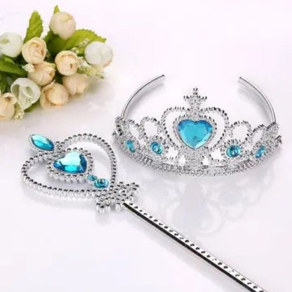 Frozen Braided Hair, Wand and Tiara Set - 3PC