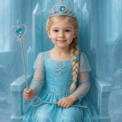 Frozen Braided Hair, Wand and Tiara Set - 3PC