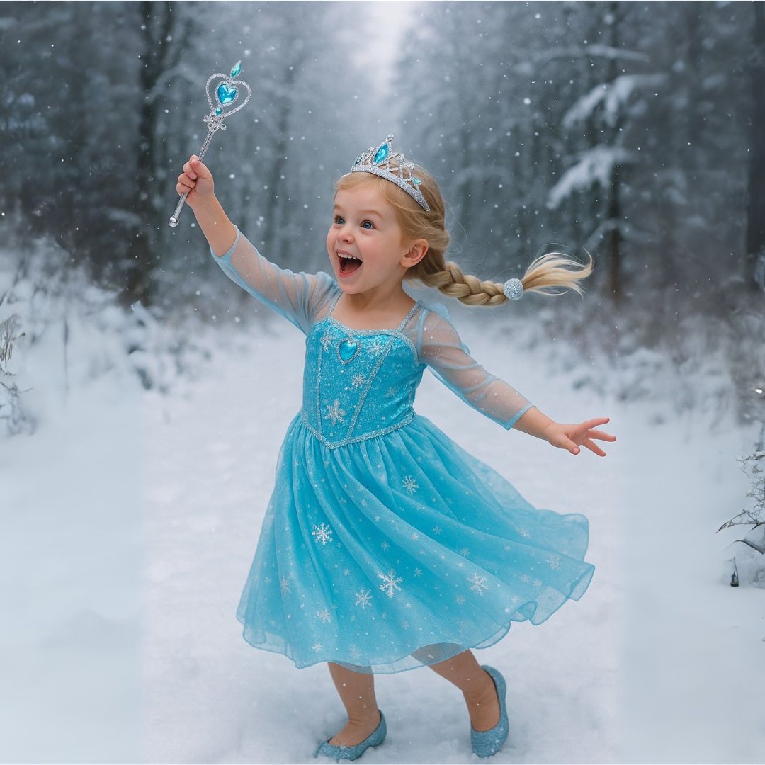 Frozen Braided Hair, Wand and Tiara Set - 3PC