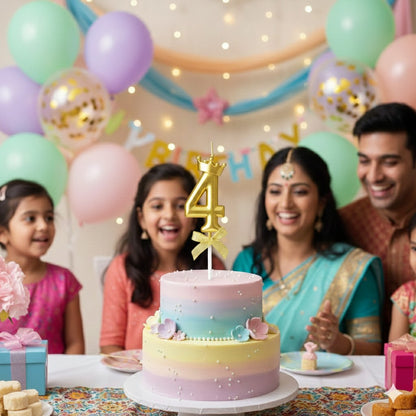 Golden Crown Numerical Candle No. 4