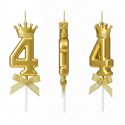 Golden Crown Numerical Candle No. 4