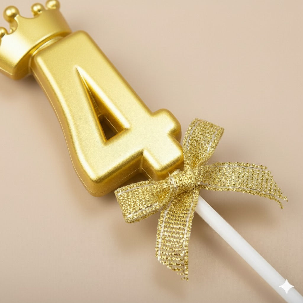 Golden Crown Numerical Candle No. 4