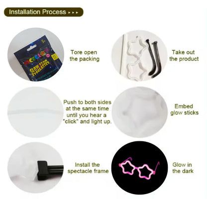 Glow in the Dark Star Shaped Shades  - 1PC