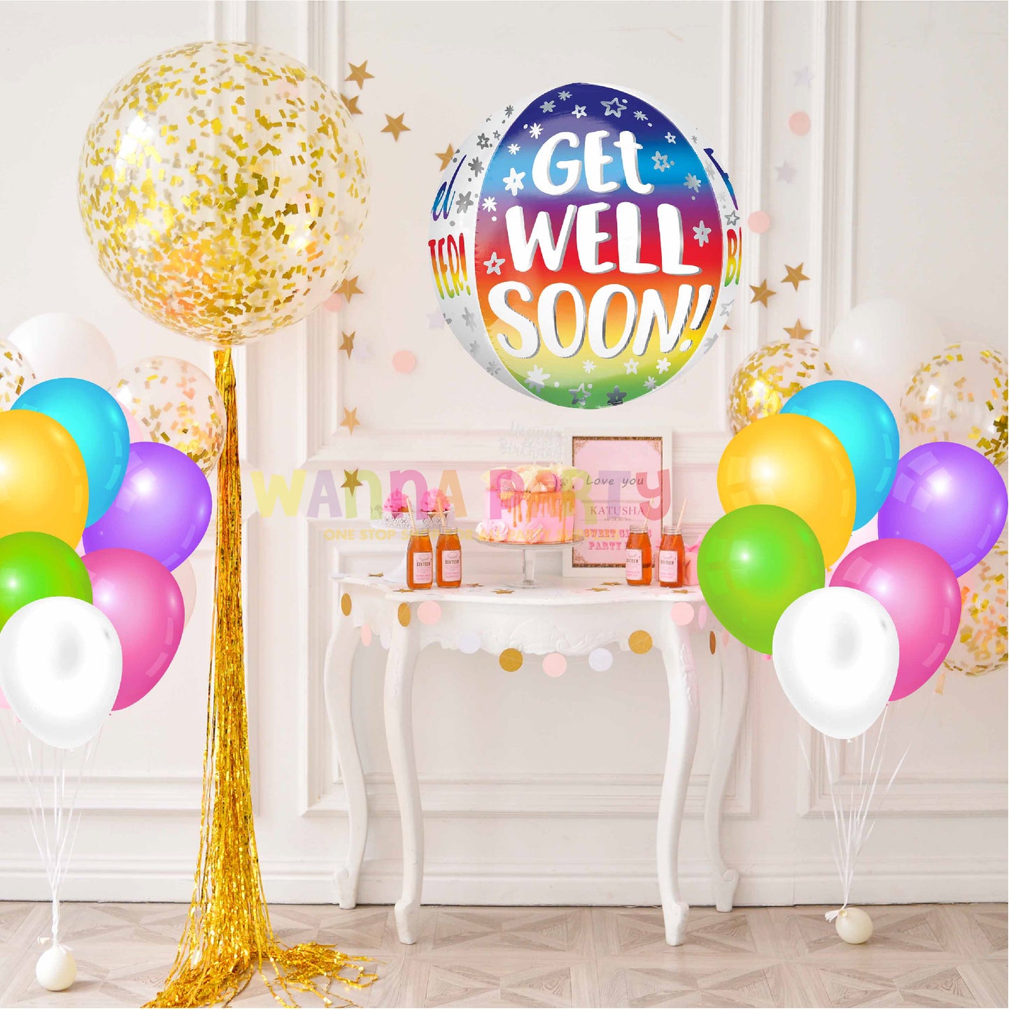 Get Well Soon Orbz Balloon 16"