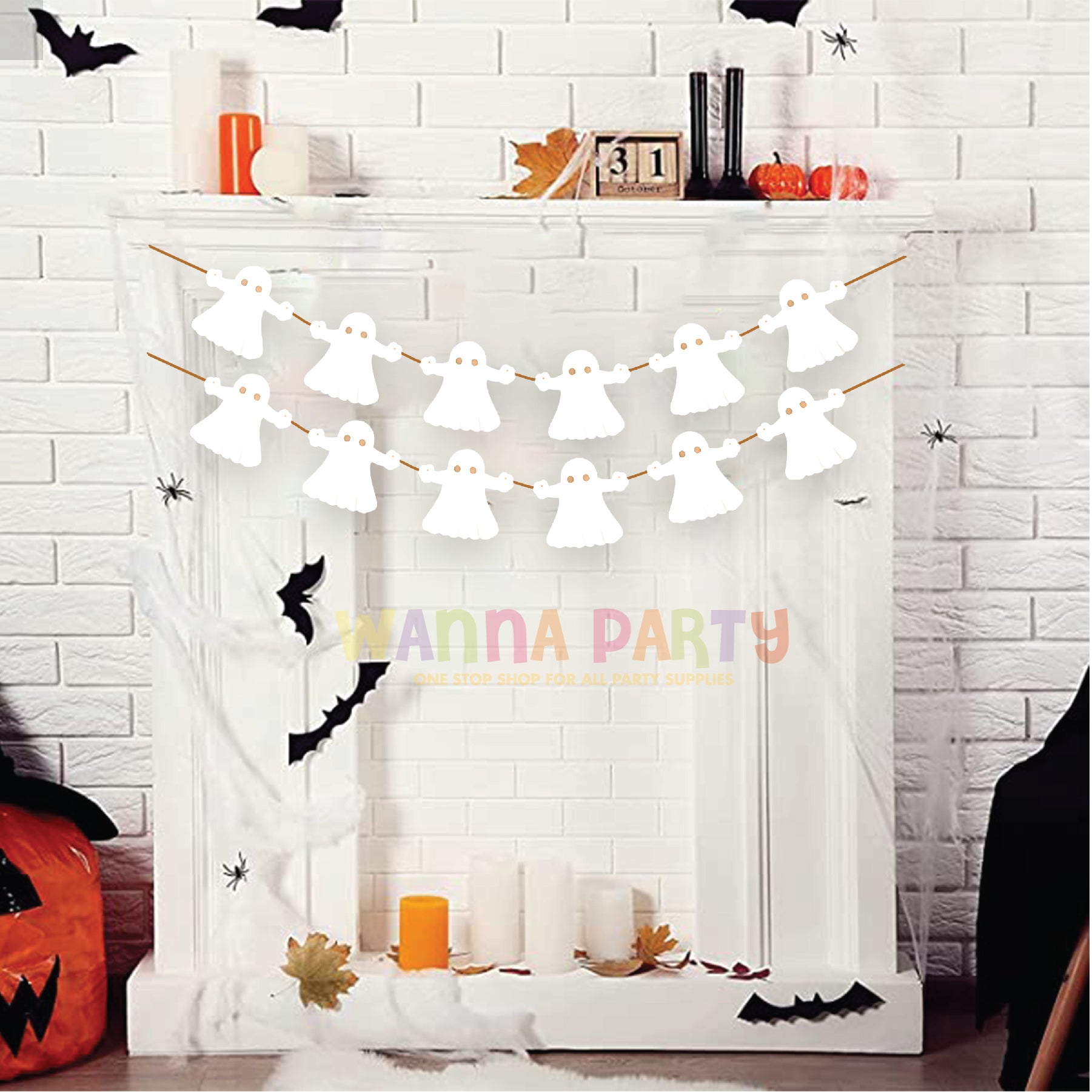 Ghost Paper Garland