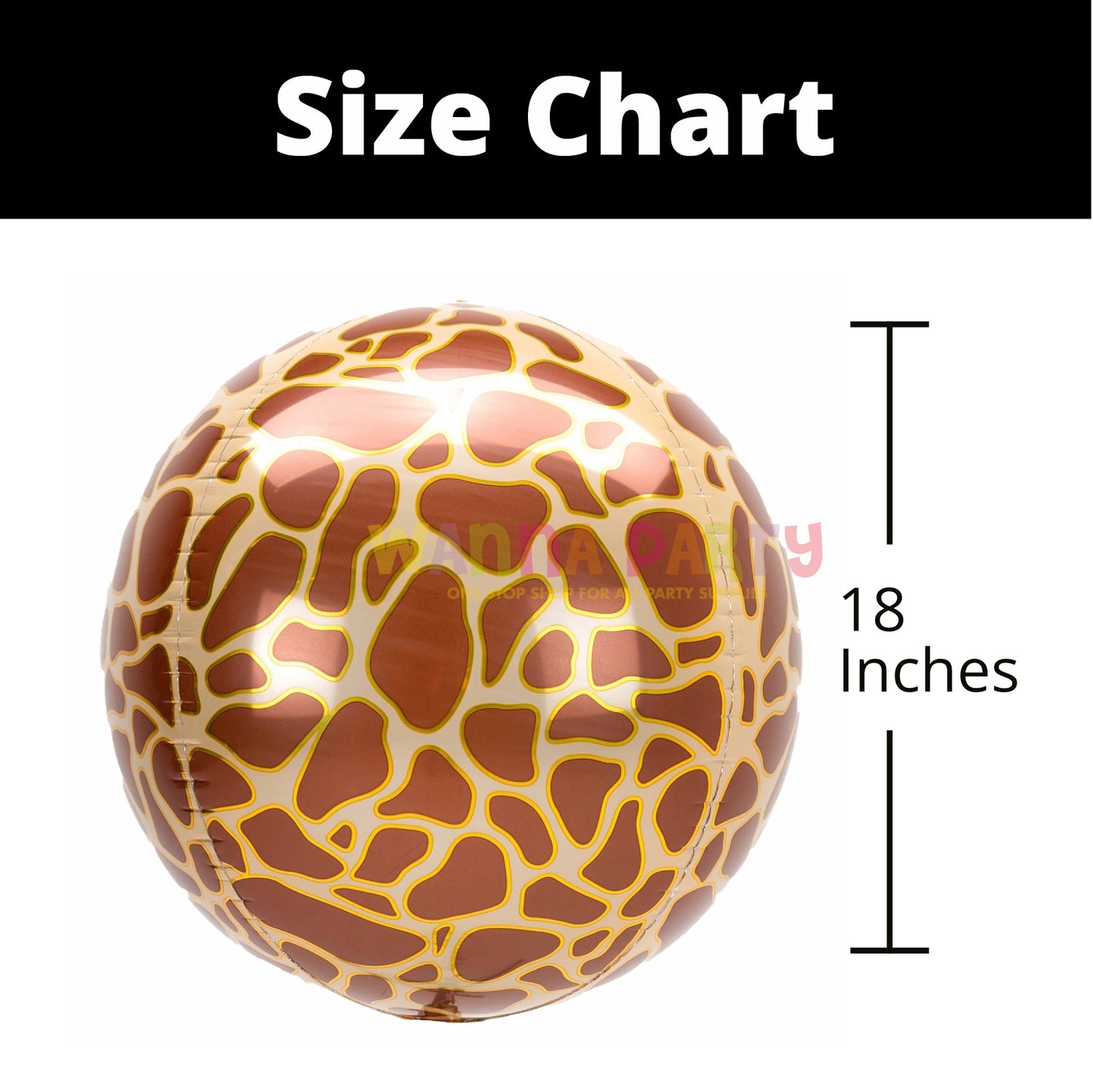 Giraffe Print Orbz Balloon 16"