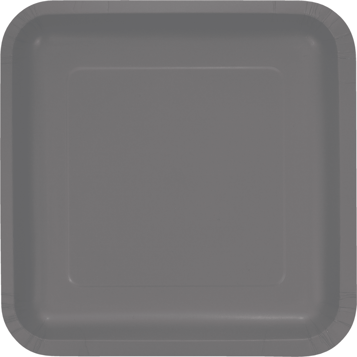 Glamorous Grey Square Paper Plates 9" - 8PC