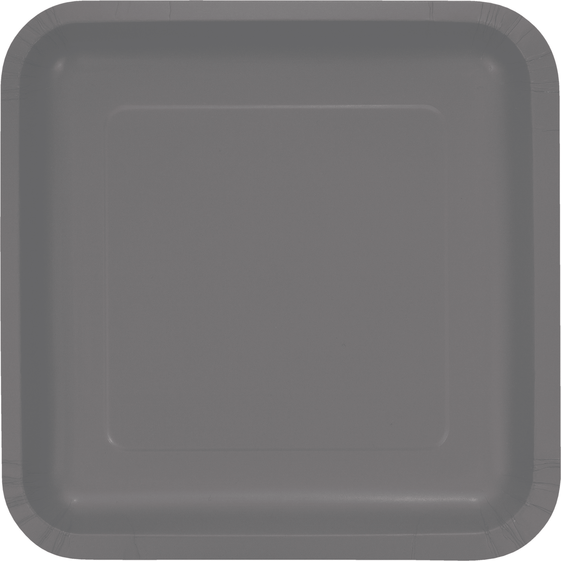 Glamorous Grey Square Paper Plates 9" - 8PC