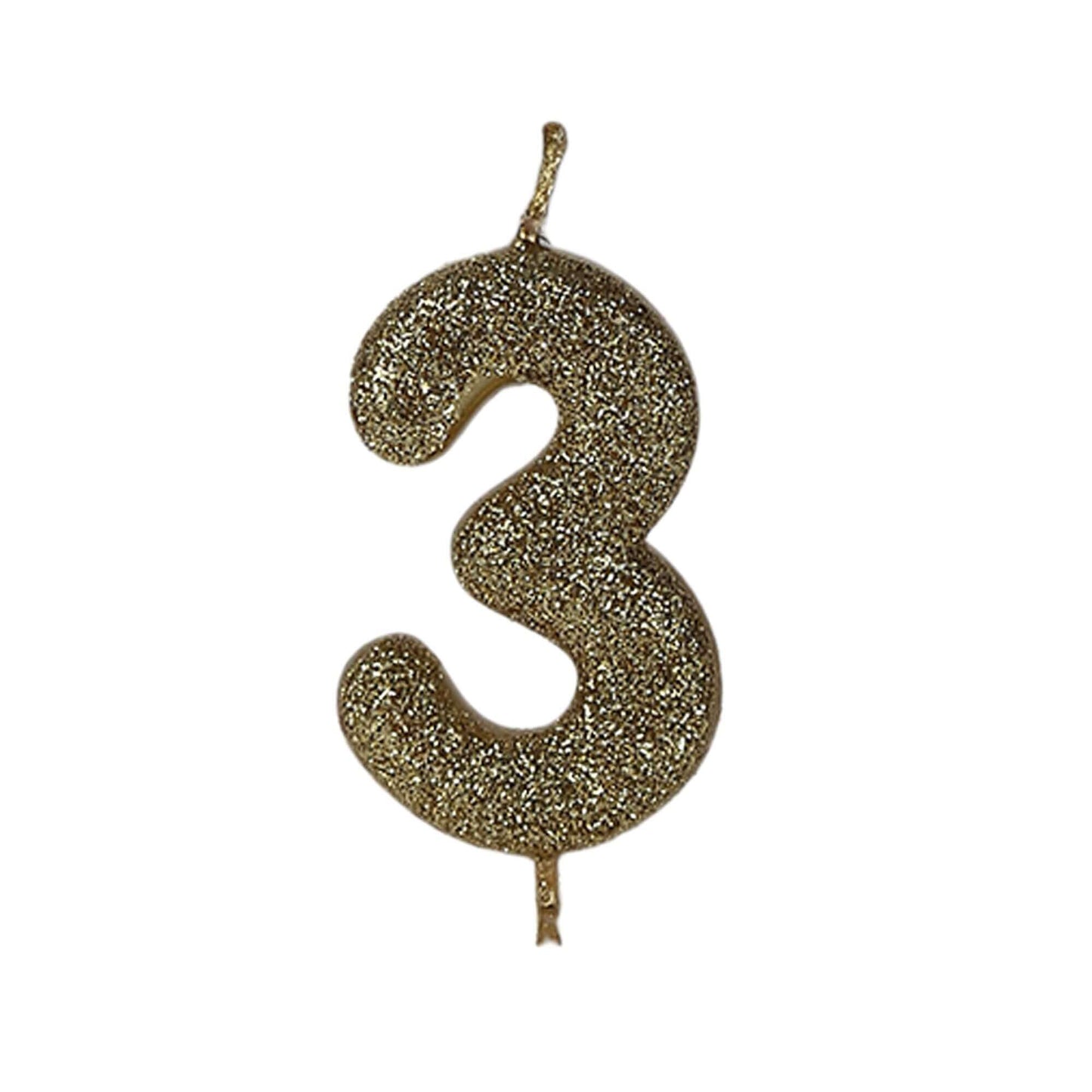 No. 3 Glitter Gold Candle