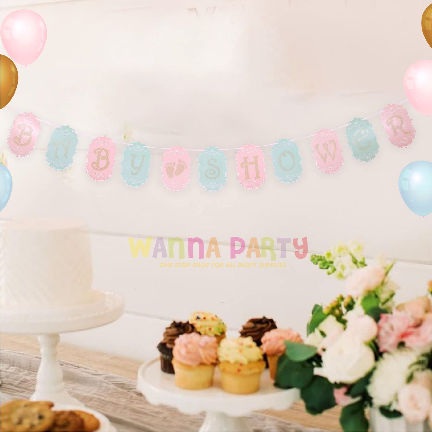 Glitter Baby Shower Banner - 10FT