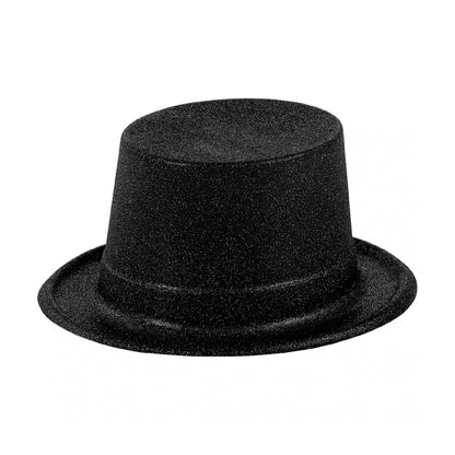 GLITTER TOP HAT BLACK