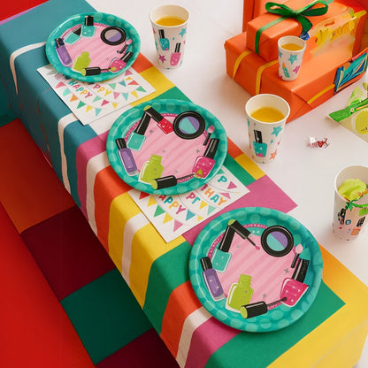 Glitzy Girl Theme Party Cake/Starter Plates -  7 inches - 8PC