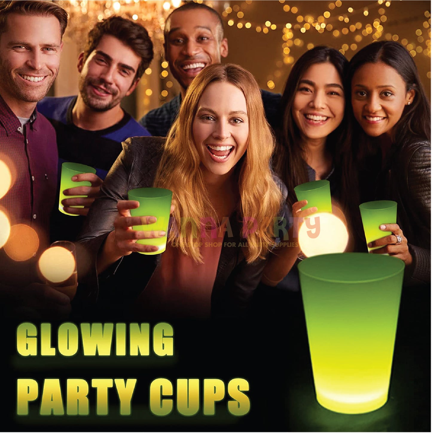 Glow In The Dark Glasses 12Oz - 1PC