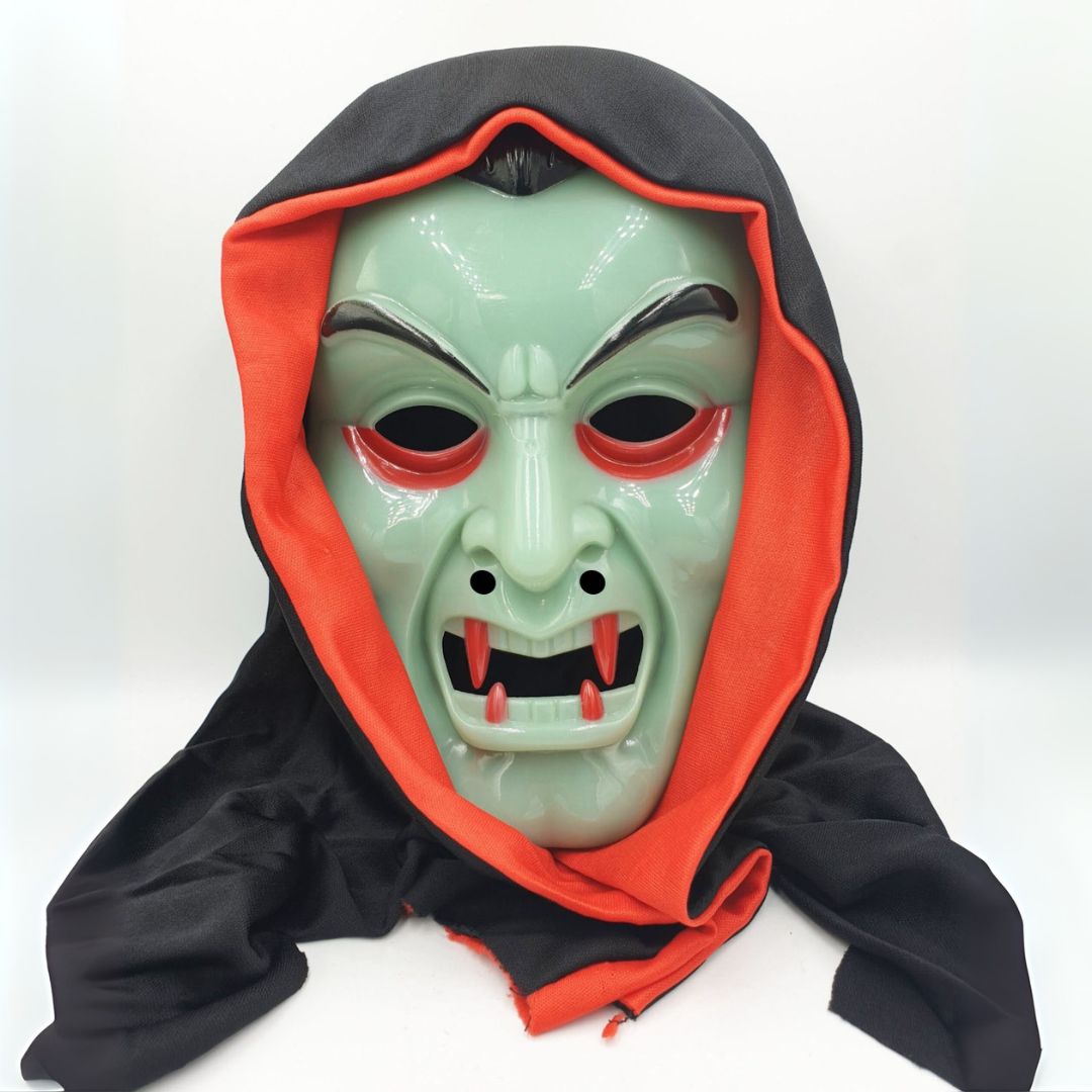 Devil Mask Glow In The Dark w/ Red Fangs for Cosplay/ Halloween/ Theme Party - 1PC
