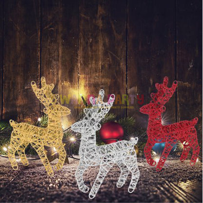 Golden Decorative Standing Reindeer Small - 25cm