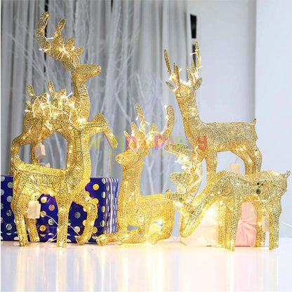 Golden Decorative Standing Reindeer Large - 100CM