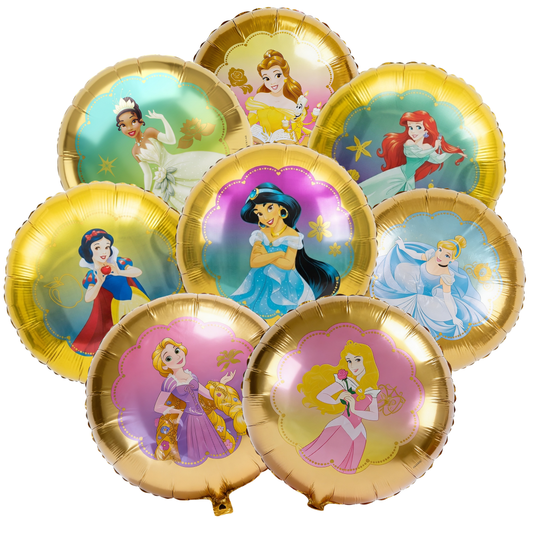 Beautiful Disney Princess Balloon Bouquet - Set of 8