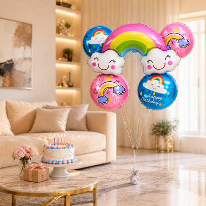 Rainbow Happy Birthday Balloon Set - 5PC