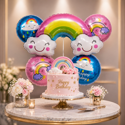 Rainbow Happy Birthday Balloon Set - 5PC