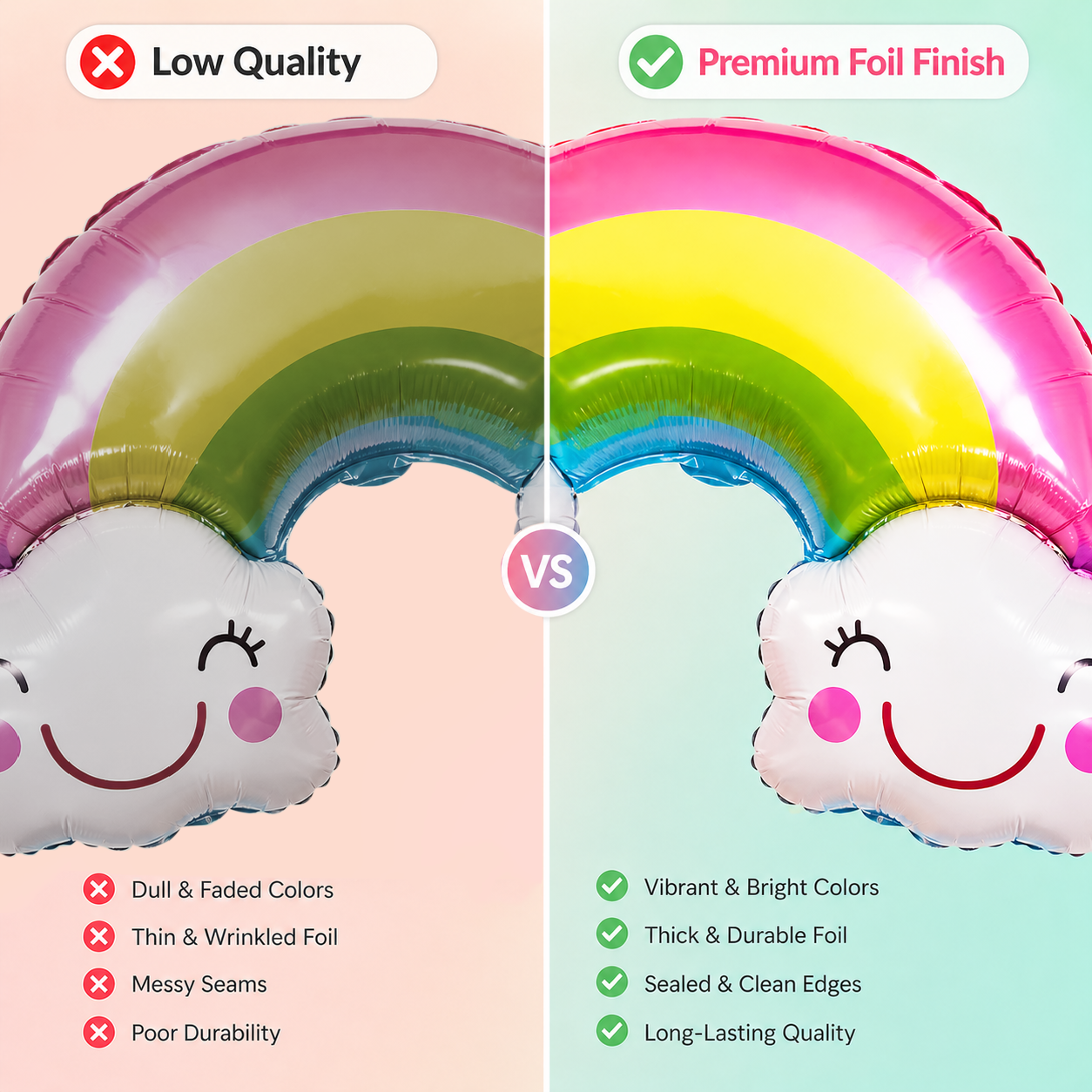 Rainbow Happy Birthday Balloon Set - 5PC