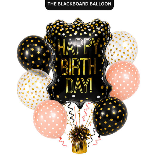 Happy Birthday Balloon with Polka Dot Latex - 7PC