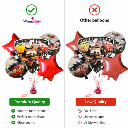 Disney Triangular Cars Theme Balloon Set - 5PC