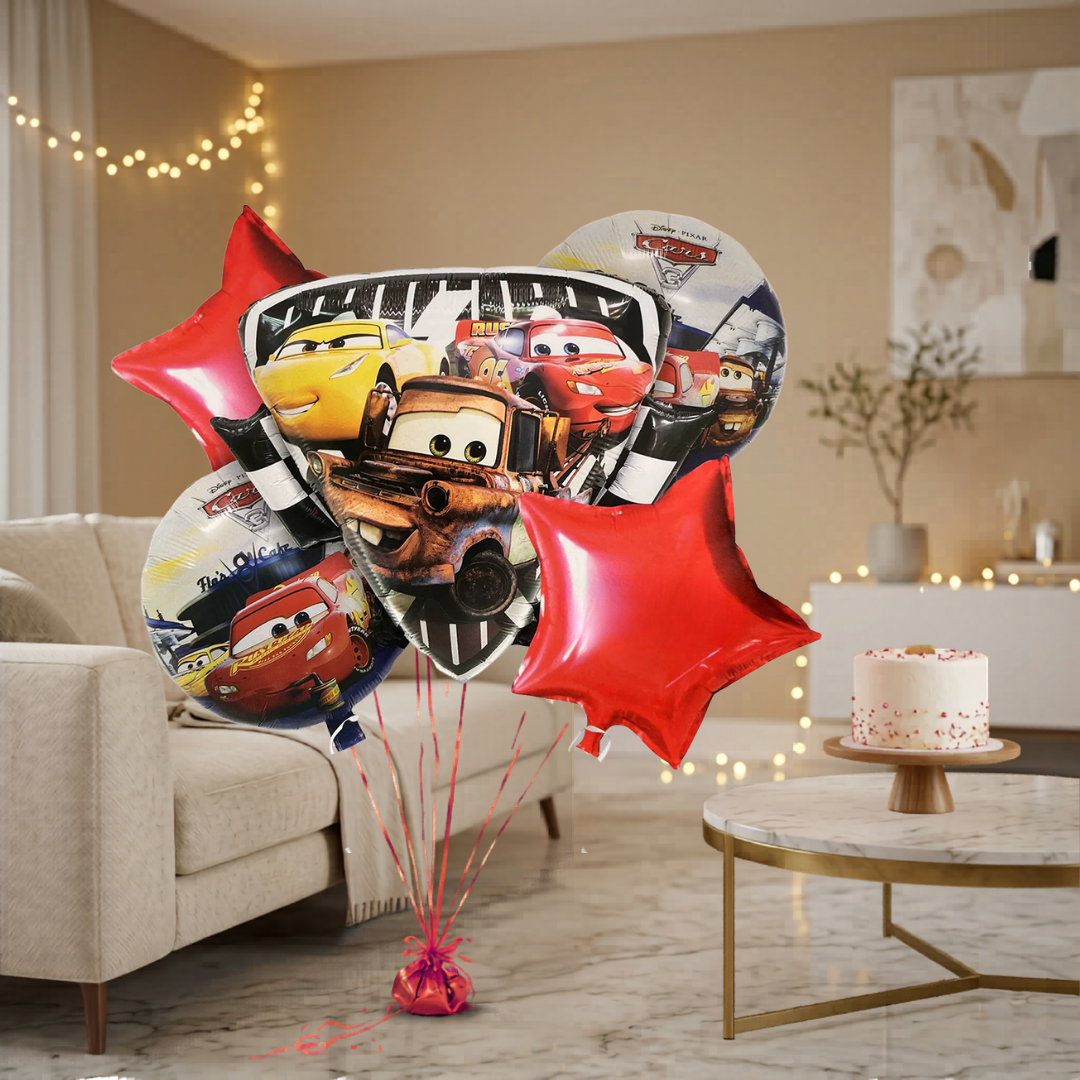 Disney Triangular Cars Theme Balloon Set - 5PC