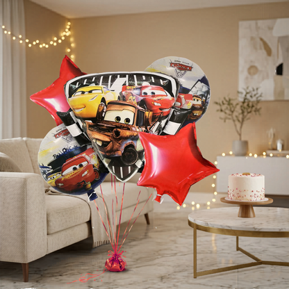 Disney Triangular Cars Theme Balloon Set - 5PC