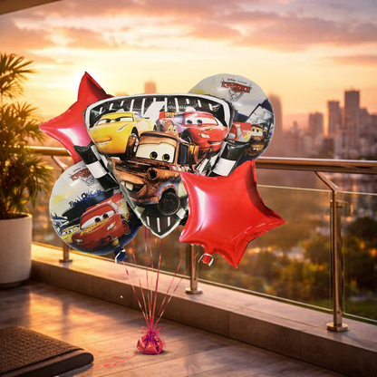 Disney Triangular Cars Theme Balloon Set - 5PC