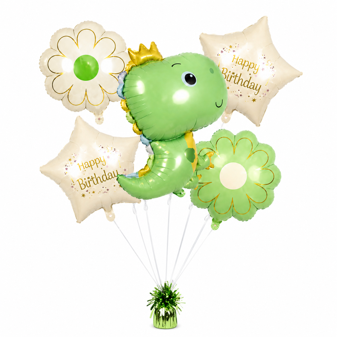 Dinosaur Balloon Set Pastel Green -  5PC