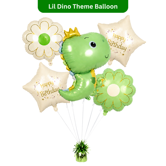 Dinosaur Balloon Set Pastel Green -  5PC